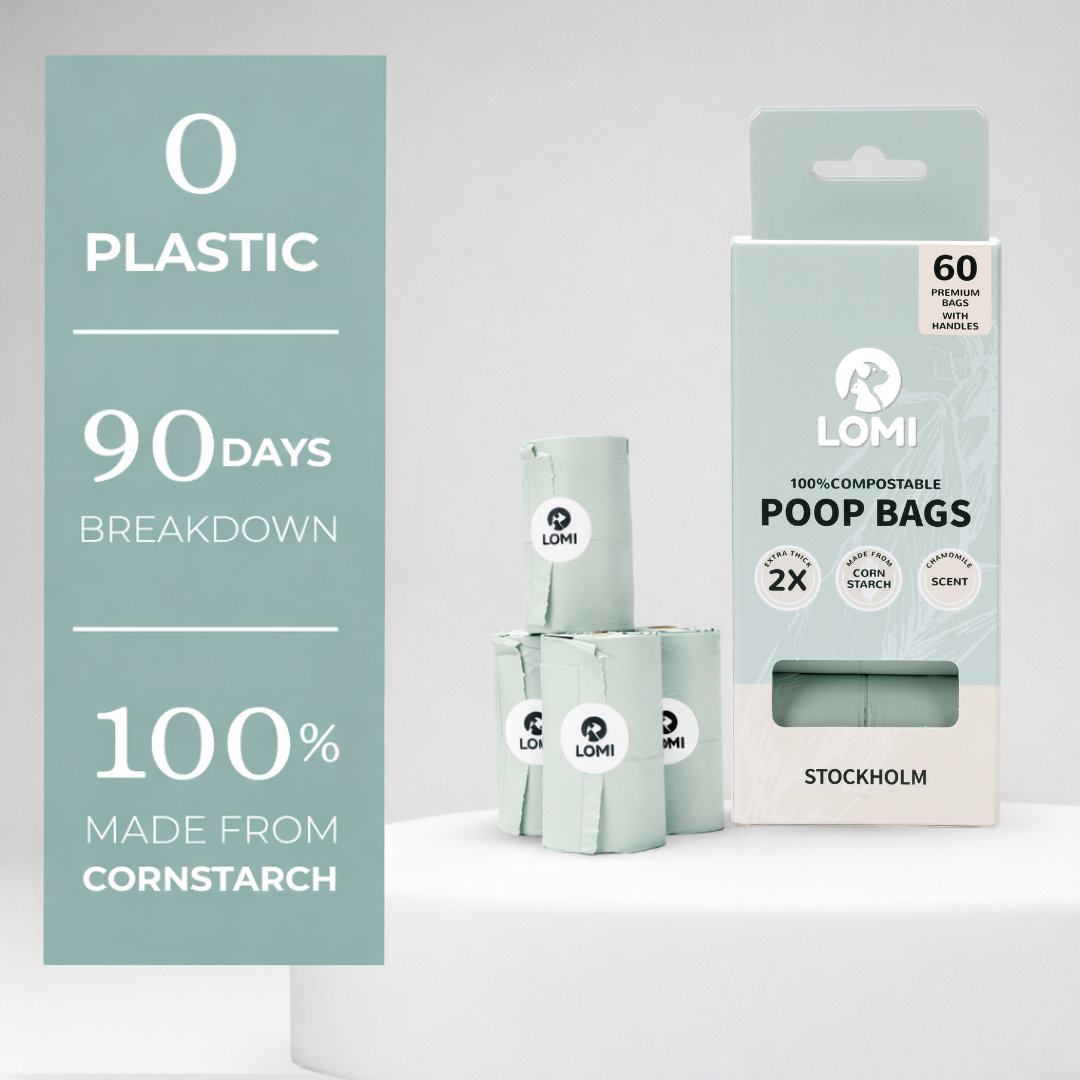 100% Compostable Dog Poop Bags